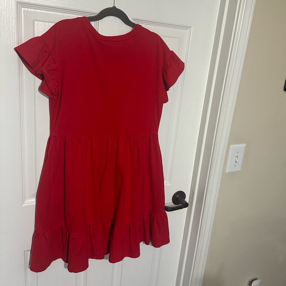 Lulu's Scarlet Red Casual Dress - Picture 3 of 3